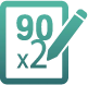 90×2組數據記錄圖示